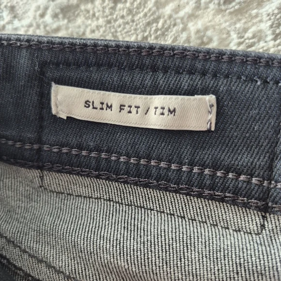 Jack & Jones Men’s "Tim" Slim Fit Button Fly Black Wash Jeans – Size 32x32 - Picture 5 of 8